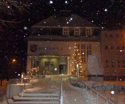 Das Beckumer Rathaus im Winter - Das Beckumer Rathaus im Winter