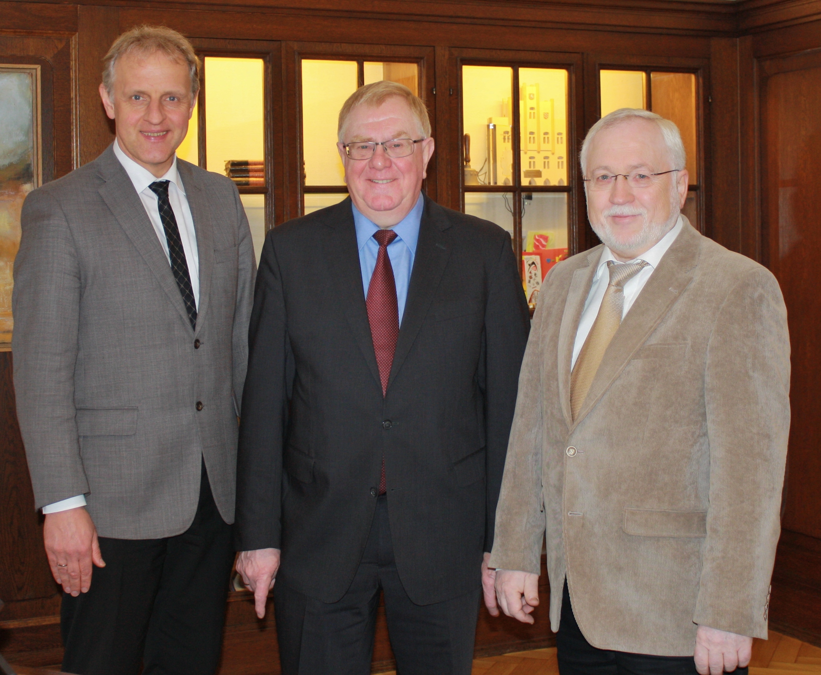 v.l. Dr. Strothmann, MdB Reinhold Sendker und CDU Vorsitzender Rudolf Goriss