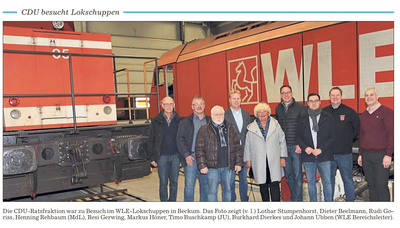 CDU Beckum beim Besuch im neuen Beckumer Lokschuppen