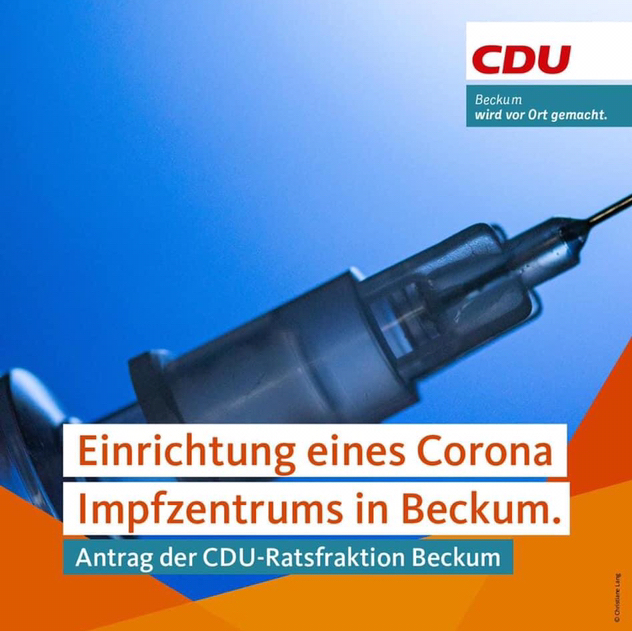 CDU-Fraktion in Beckum setzt sich fr ein Impfzentrum in Beckum ein