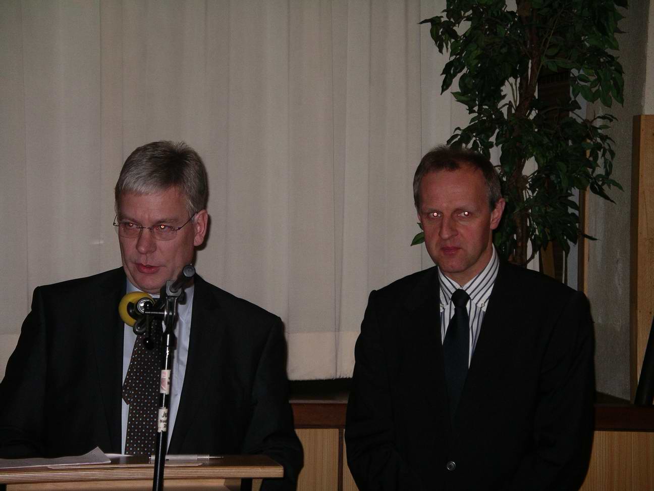 Werner Knepper, Fraktionsvorsitzender der CDU Beckum und Dr. Karl-Uwe Strothmann, Bürgermeister in Beckum